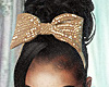 Gold Sequin Hair Bow