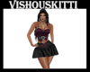 [VK] Wine/Blk Mini Dress