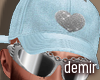 [D] Denim heart cap