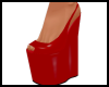 8in red slingback wedge
