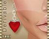 [Y] Heart earrings mesh