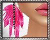 Pink Feather tuch Earing