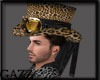 rocker/cheetah top hat