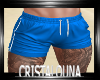 Blue swim short tattoos