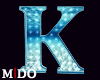 M! K Blue Letter Neon
