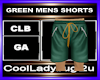 GREEN MENS SHORTS