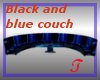 -T- black and blue couch