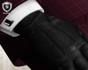 S| Black Leather Gloves
