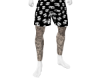 B&W CC Shorts W Tattoos