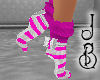 JB Hot Pink Xmas Socks
