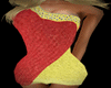 DC. Yellow & Red Dress