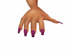 Magenta Glitter Nails
