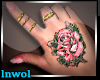 Hands tatto rose