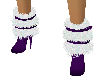 White fur/Purple Boots