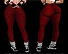 Red Textured Leggings