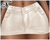 CREAM LEATHER SKIRT
