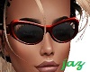 J* Red Rim Sunglasses