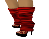 heels w/red leg warmers