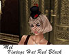 Vintage Hat Red Black