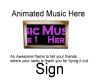 Music Here Sign Animated