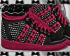Pink Black Goth Sneakers