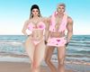 \C/couple f bikini pink