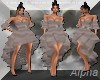 AO~Taupe lg ruffle dress