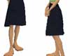 Knee Length Skirt - Black