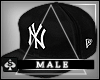 Black Fitted Hat NY