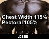 Chest Width/Pec 115/105%