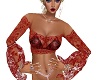 Derivable Red Lace Top