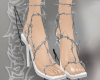 white ☆ barbed heels