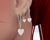 White Hearts Earrings