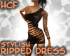 HCF Stylish Ripped Dress