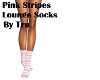 Pink Stripe Lounge Socks