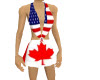 Canadian USA Flag dress