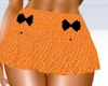 Orange Knit Mini Skirt