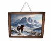 Framed HORSE in WINTER
