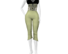 Black & Sage Capris Set