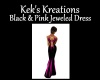 Black&Pink Jeweled Dress