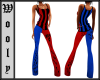 Full fit red blue