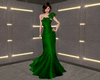 Green Flowers Gown