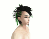 green/black punk hair