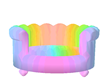 Rainbow pet couch