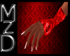 MzD Sequin Gloves Red