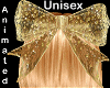 gold lace head bow ANI