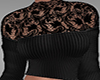 Black Lace Sweater Top