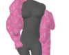 pink LV fur coat