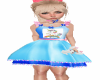 GIRLS UNICORN BLUE DRESS