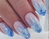 Blue Winter Nails